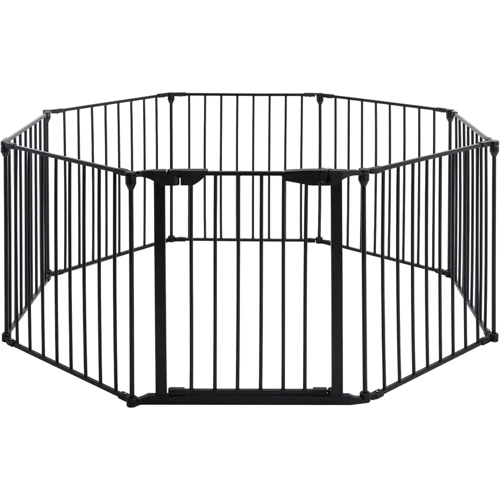 Baby Gate Extra Wide - Extra Wide Metal Baby Gate, 8-Panel