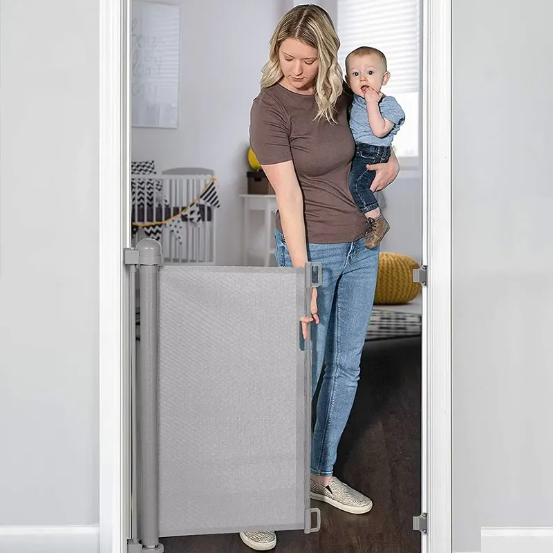 Baby Gate Extra Wide - Hallways Use Mesh Safety Dog Gate