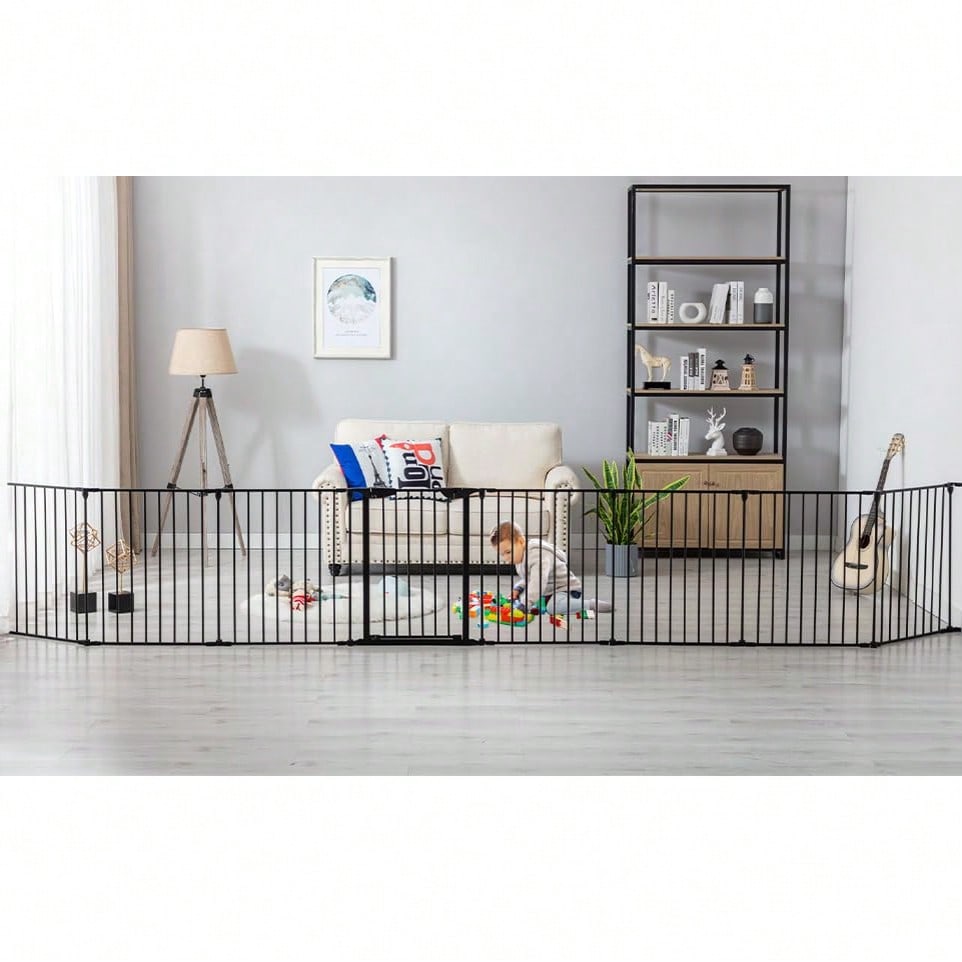 Baby Gate Extra Wide - Extra Wide Black Baby Gate With