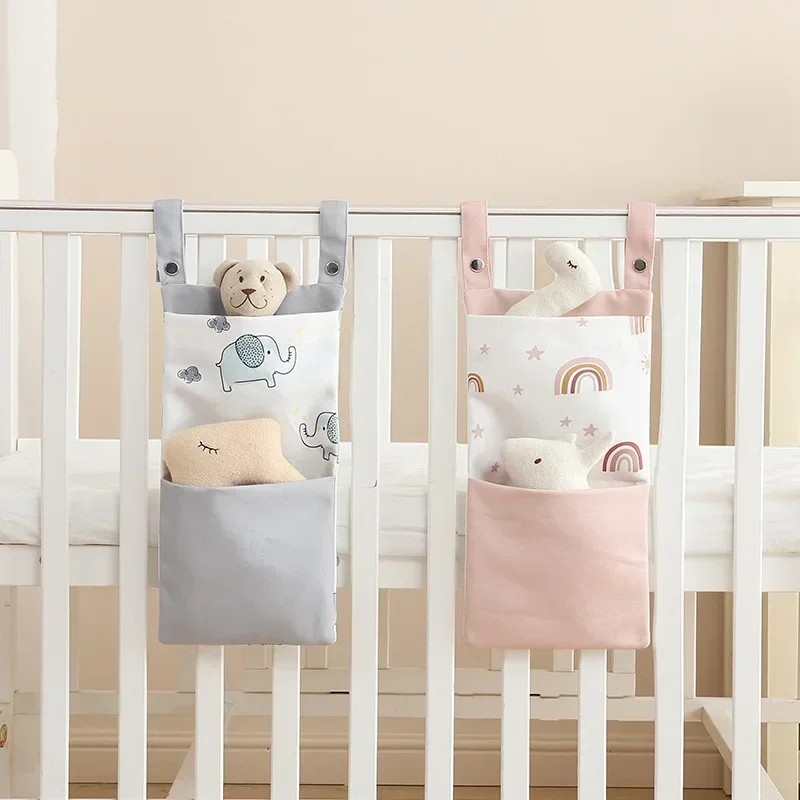 Diaper Caddy Organizer - Baby Crib Organizer Bed Hanging Storage