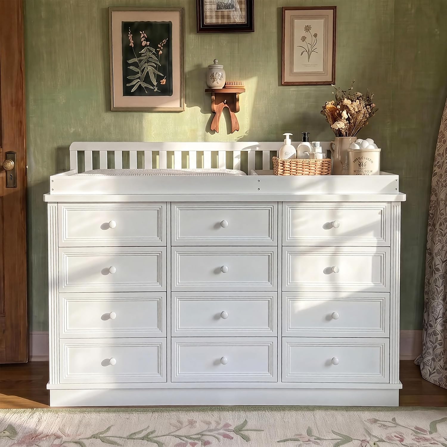 Baby Nursery Dresser - Baby Changing Table Dresser, 100% Solid