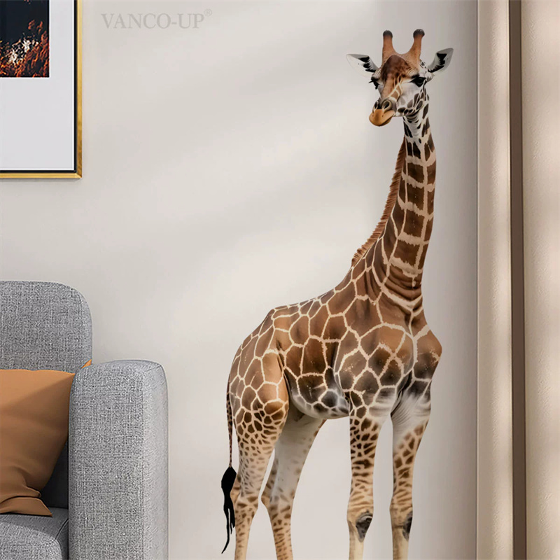 Baby Nursery Wall Stickers - Large Safari Animals Giraffe Sticker For