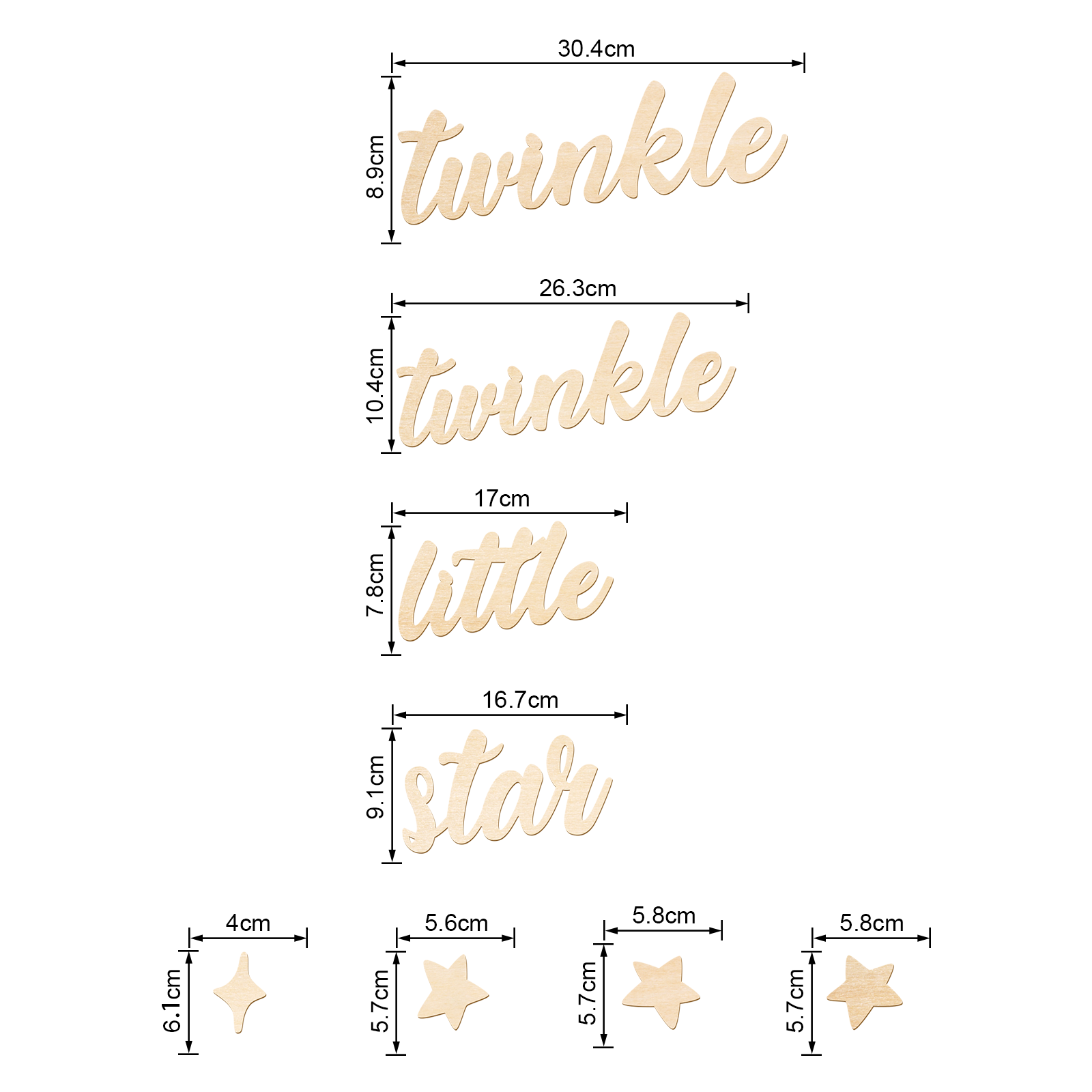 Twinkle Twinkle Little Star Wo - Baby Nursery Wall Decor ulasan dan harga