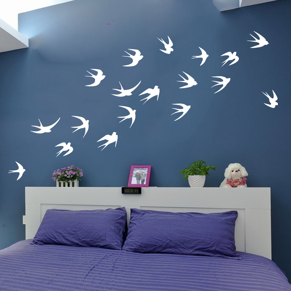 Flying Swallows Wall Sticker K - Baby Nursery Wall Stickers ulasan dan harga