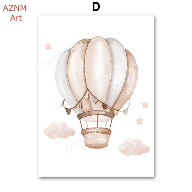 Elephant Balloon Rainbow Moon  - Baby Nursery Wall Decor ulasan dan harga