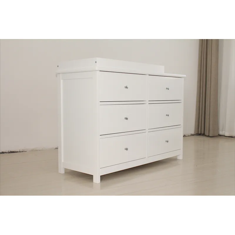 White Baby Storage Cabinet 6 D - Baby Nursery Dresser ulasan dan harga