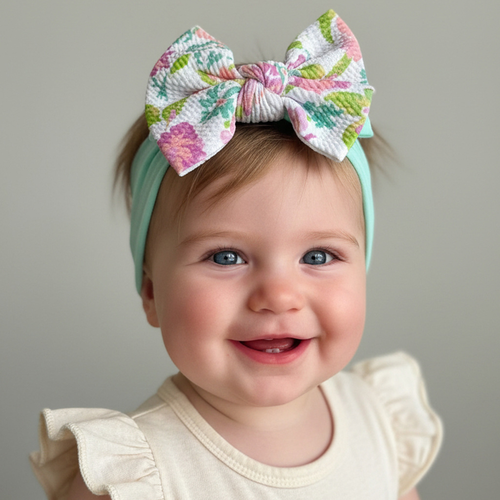 Children's Printed Large Bow N - Baby Wrap Stretchy ulasan dan harga