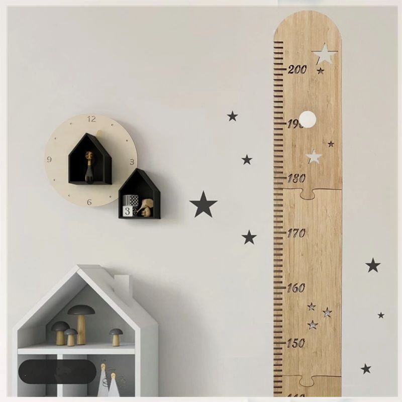 5 Sheets Nordic Wooden Kids He - Baby Nursery Wall Stickers ulasan dan harga