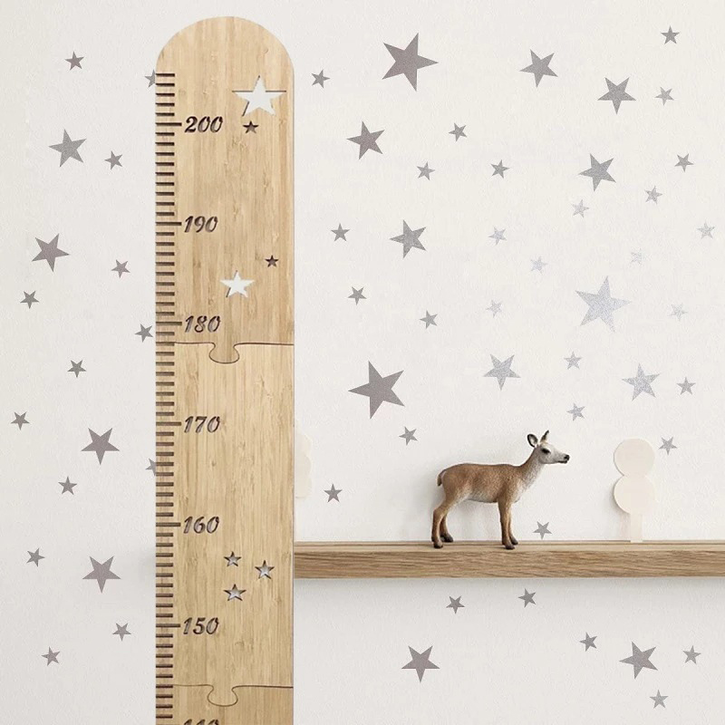 5 Sheets Nordic Wooden Kids He - Baby Nursery Wall Stickers ulasan dan harga