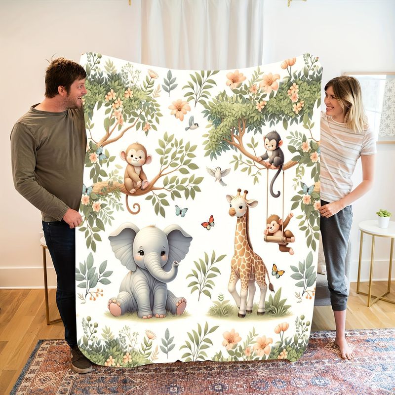 VIKAMA Watercolor Jungle Anima - Baby Nursery Animal Prints ulasan dan harga