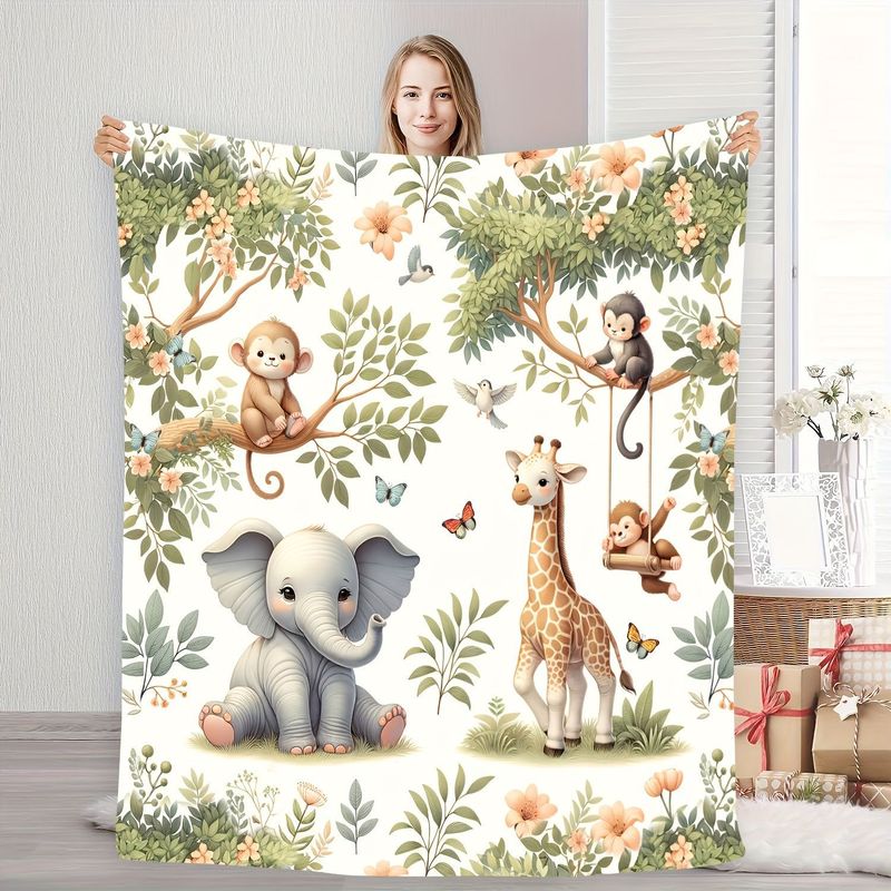 VIKAMA Watercolor Jungle Anima - Baby Nursery Animal Prints ulasan dan harga