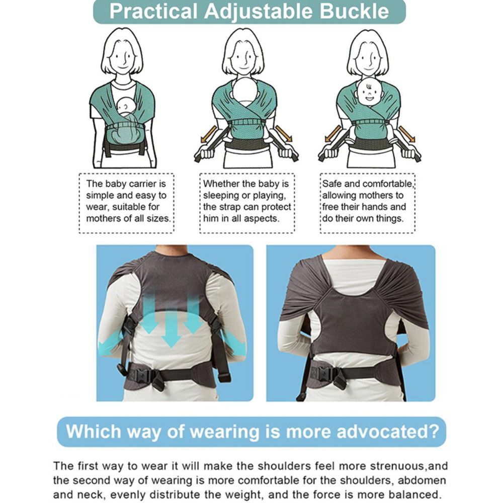 Portable Ergonomic Newborn Bab - Baby Wrap Stretchy ulasan dan harga