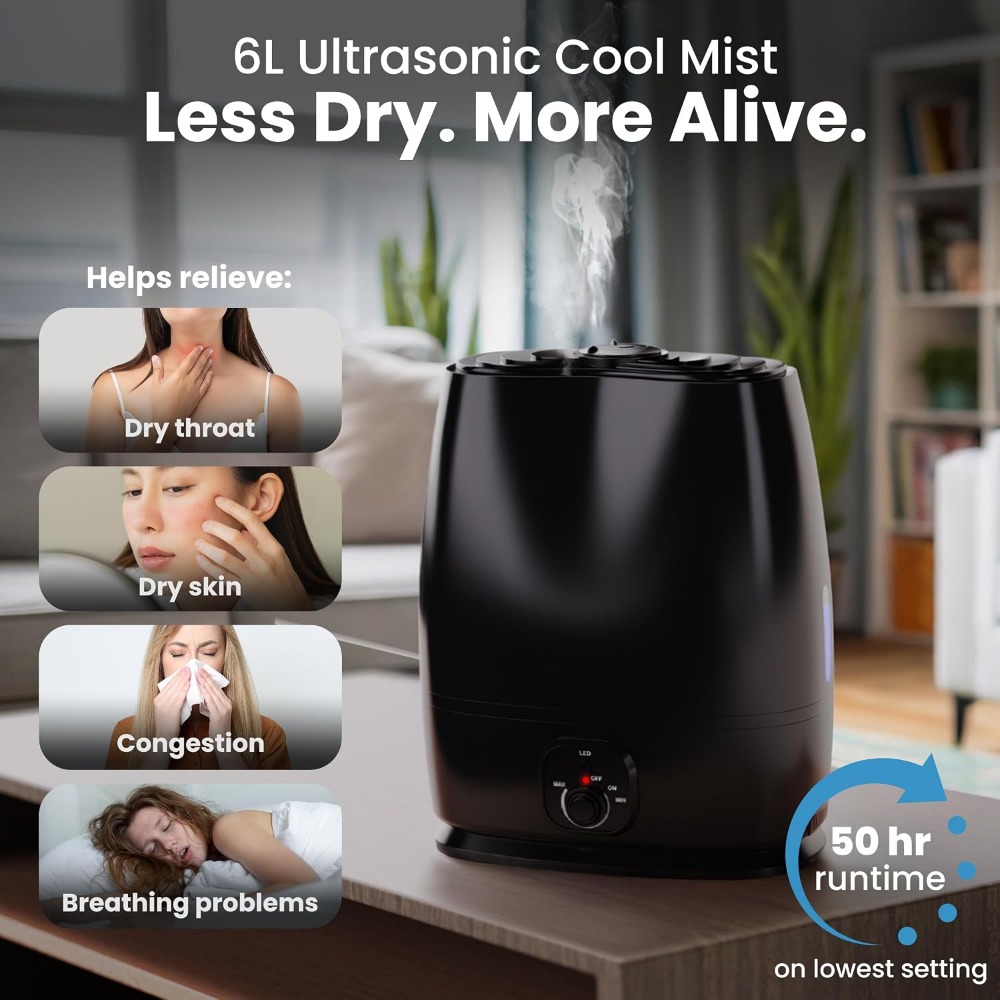 6L Quiet Bedroom Humidifier, 5 - Baby Nursery Humidifier ulasan dan harga