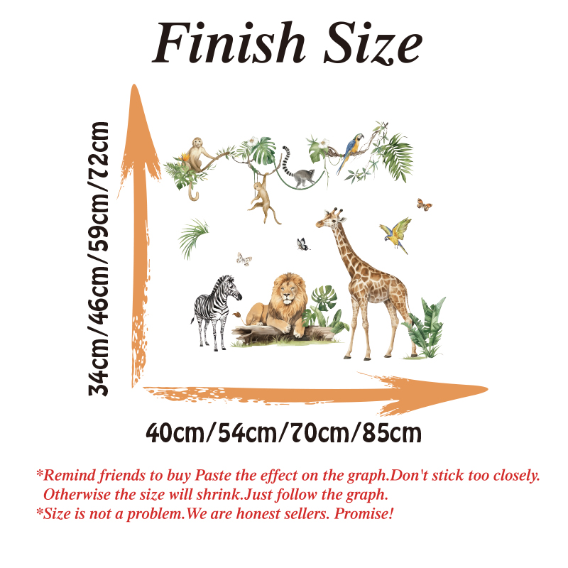Large Jungle Animal Tropical L - Baby Nursery Furniture ulasan dan harga