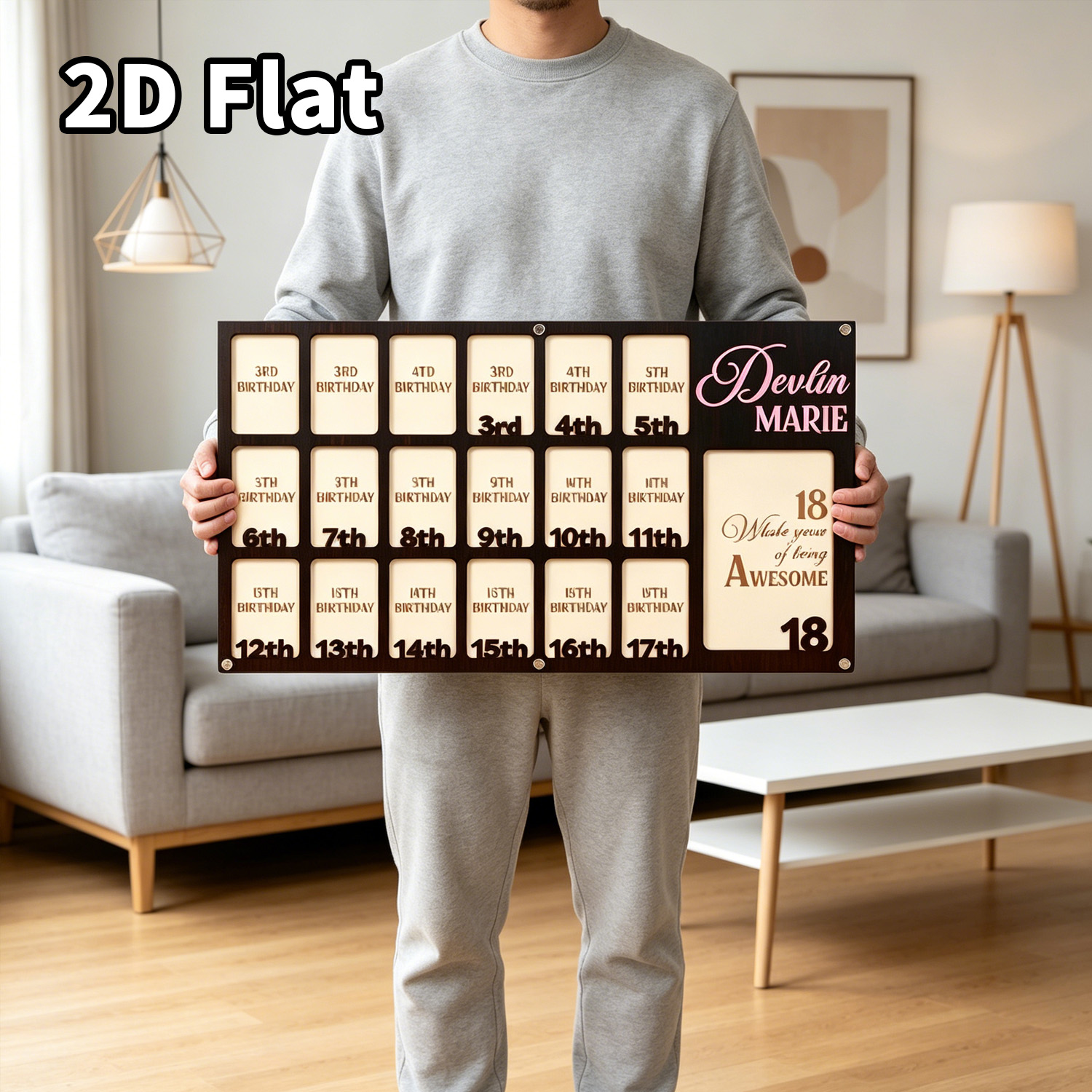 1Pc Custom Grade Photo Frame W - Baby Nursery Wall Decor ulasan dan harga