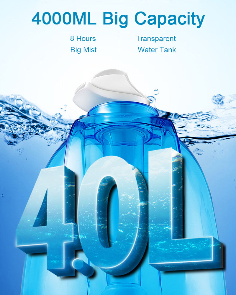 4000ML Home Air Humidifier Dua - Baby Nursery Humidifier ulasan dan harga