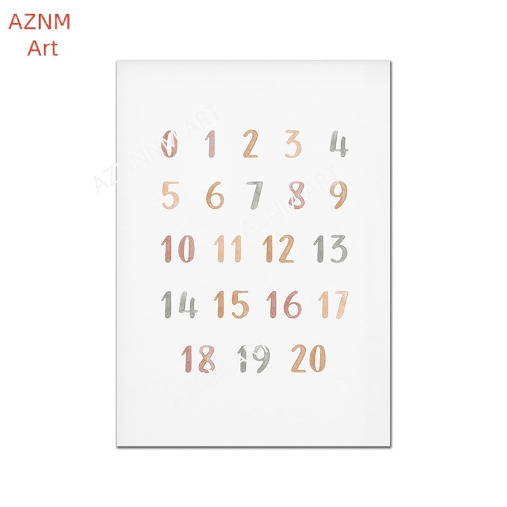 1/3PCS ，Poster Custom ABC 123  - Baby Nursery Name Wall Art ulasan dan harga