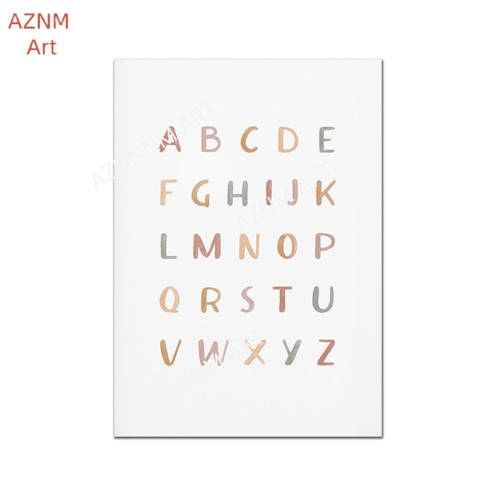 1/3PCS ，Poster Custom ABC 123  - Baby Nursery Name Wall Art ulasan dan harga