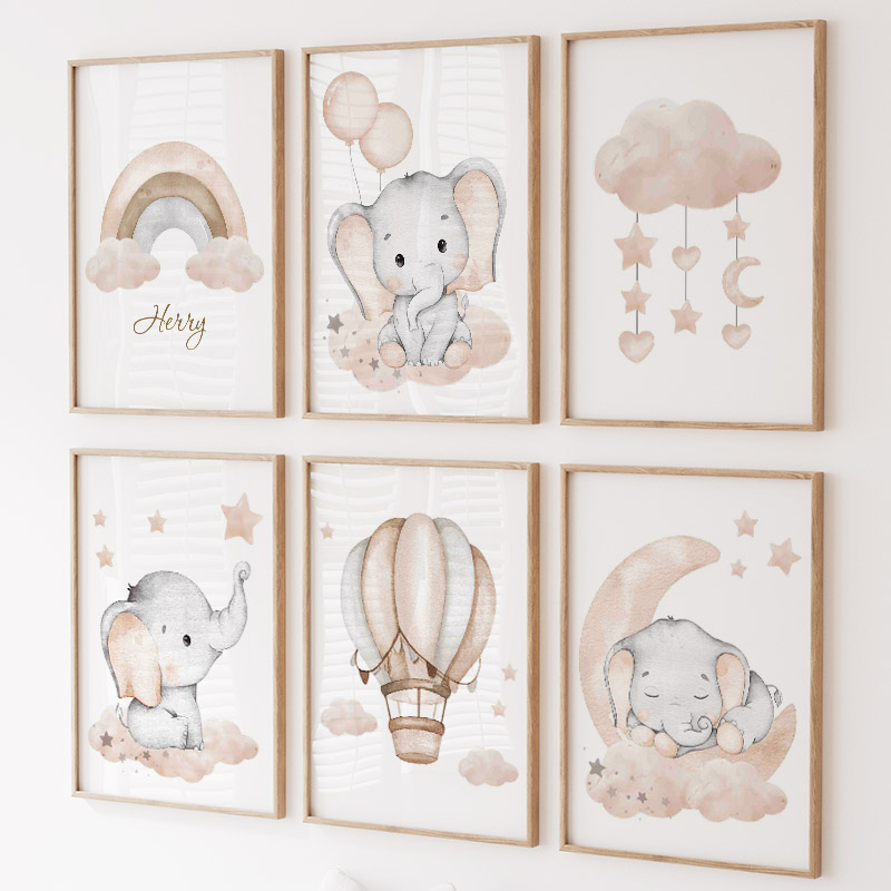 Cute Elephant Hot Balloon Moon - Baby Nursery Elephant ulasan dan harga
