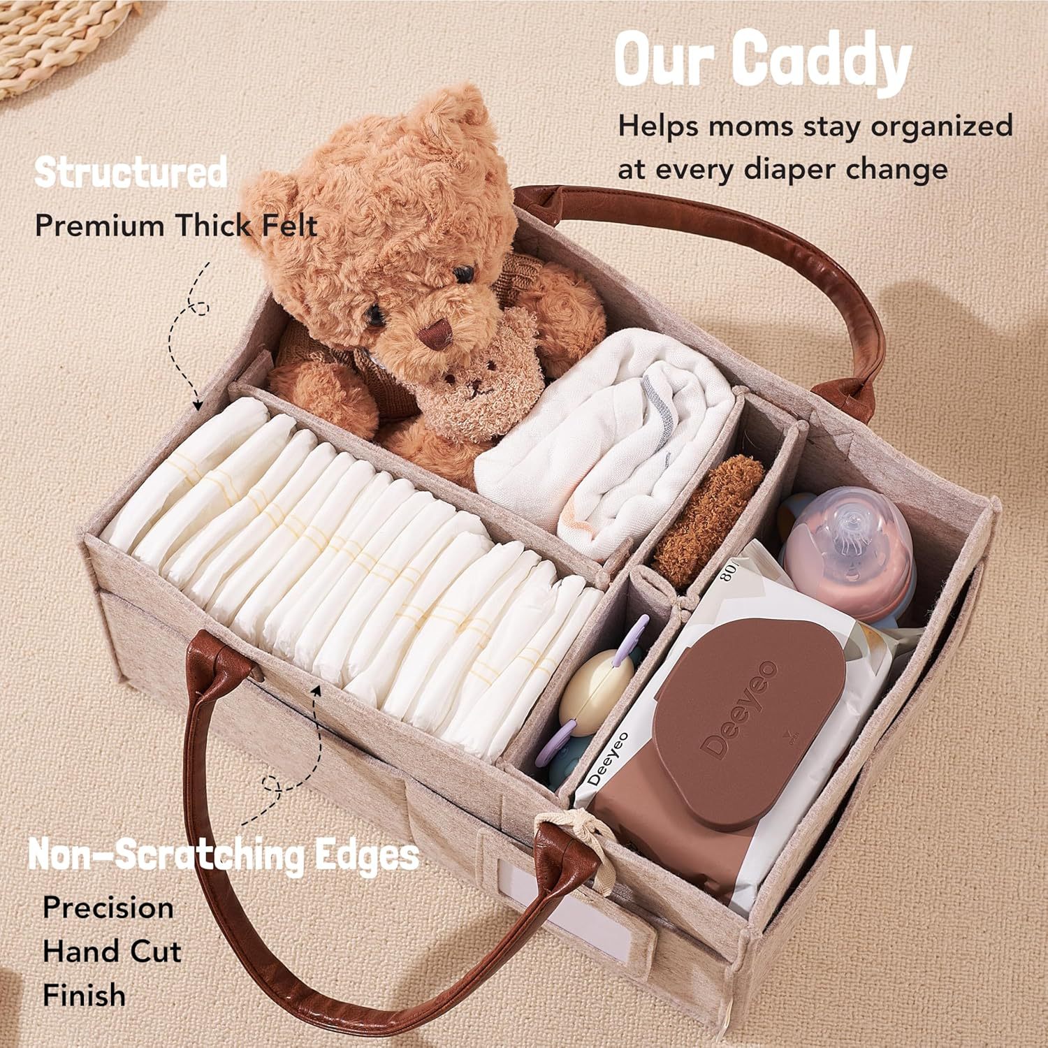 Baby Felt Storage Nursery Orga - Diaper Caddy Organizer ulasan dan harga