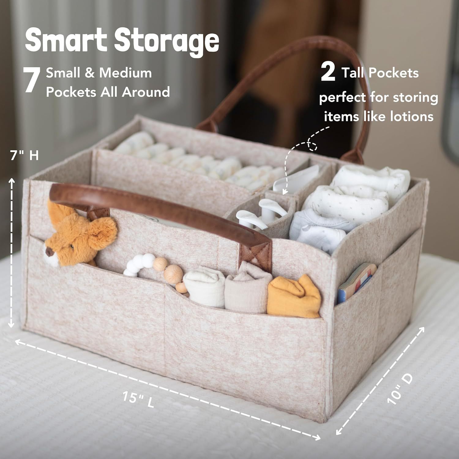 Baby Felt Storage Nursery Orga - Diaper Caddy Organizer ulasan dan harga
