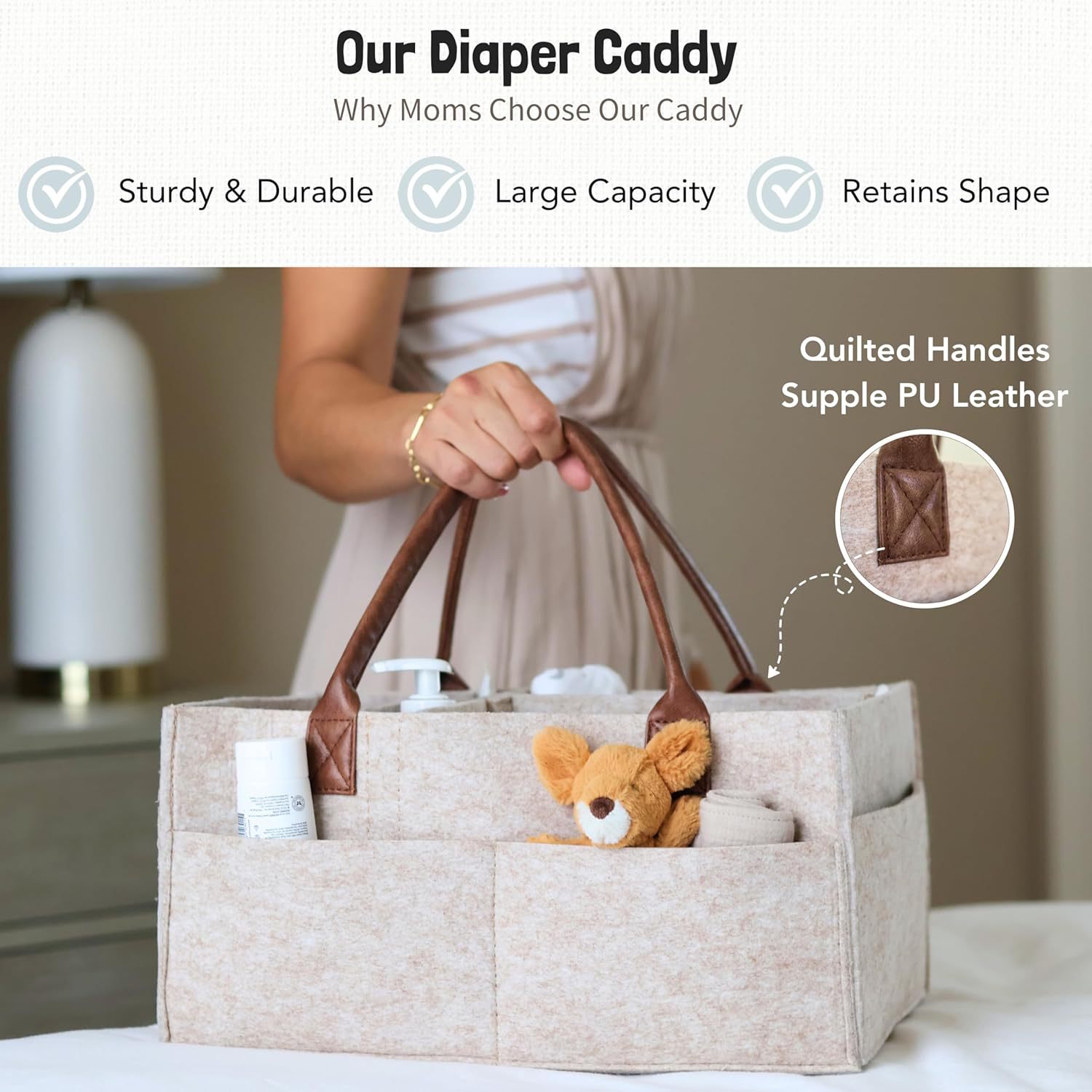 Baby Felt Storage Nursery Orga - Diaper Caddy Organizer ulasan dan harga