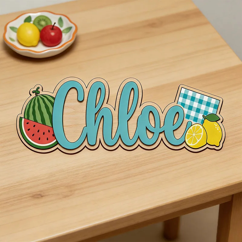 Watermelon Lemon Picnic Themed - Baby Nursery Name Wall Art ulasan dan harga