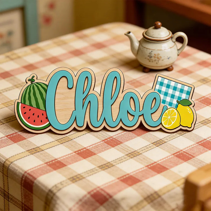 Watermelon Lemon Picnic Themed - Baby Nursery Name Wall Art ulasan dan harga