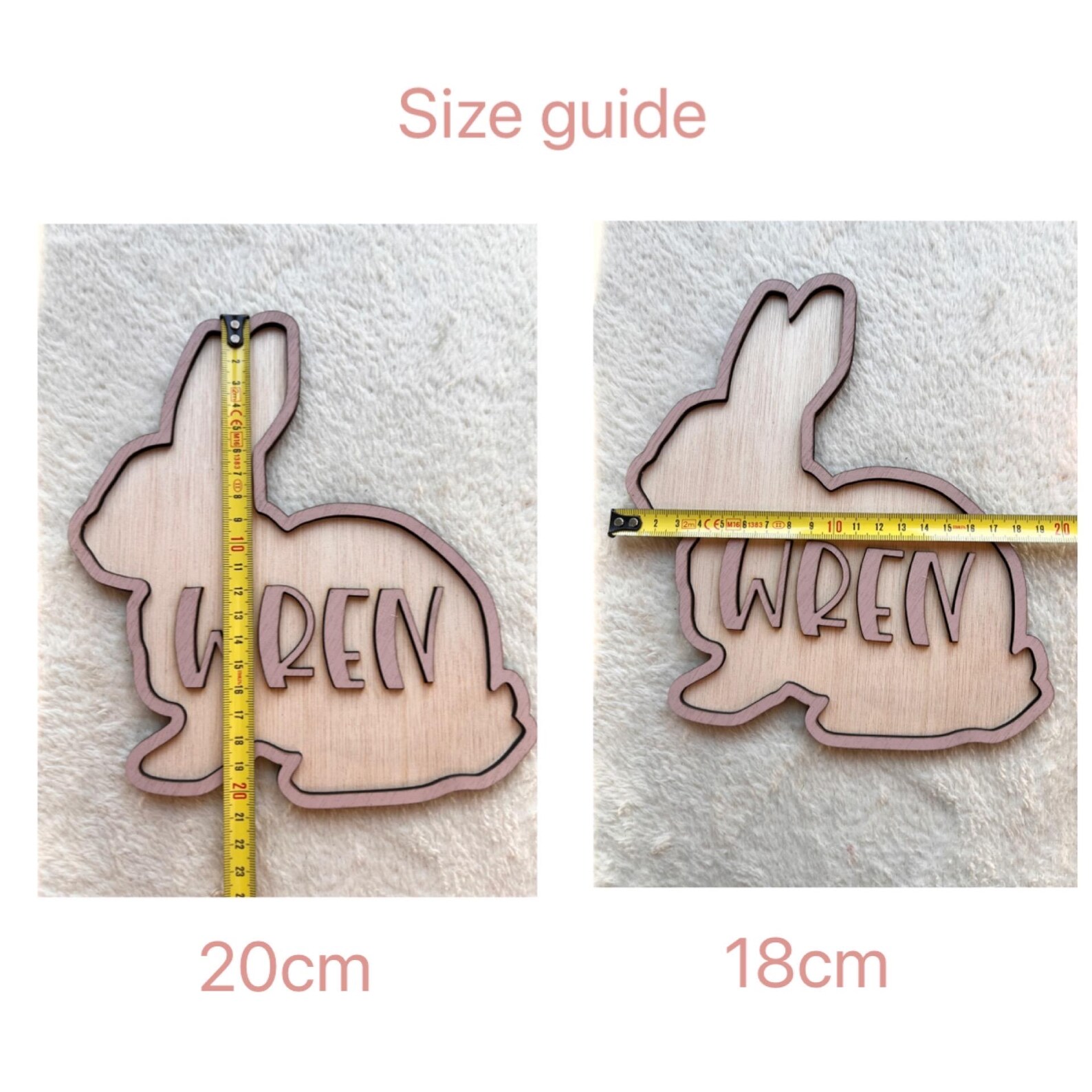 Personalized Bunny Name Wooden - Baby Nursery Wall Decor ulasan dan harga