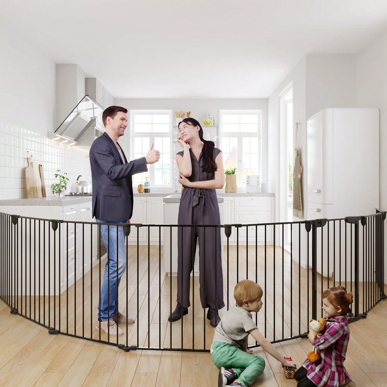 Extra Wide Black Baby Gate Wit - Baby Gate Extra Wide ulasan dan harga