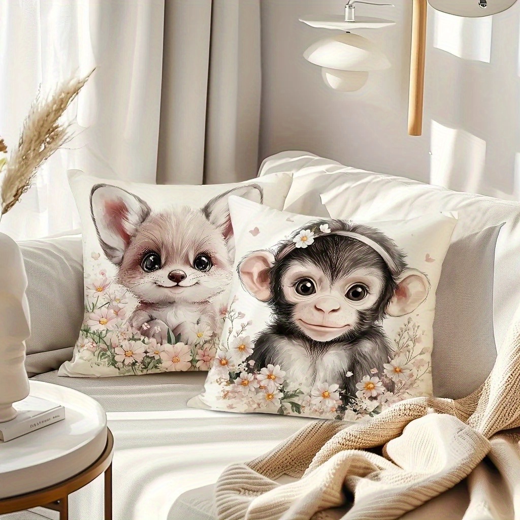 Cute Baby Farm Animal Throw Pi - Baby Nursery Animal Prints ulasan dan harga