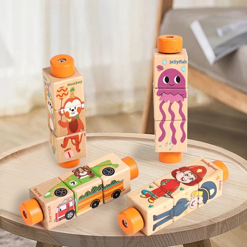 Baby Wooden Rotating Jigsaw Pu - Baby Nursery Mobile ulasan dan harga