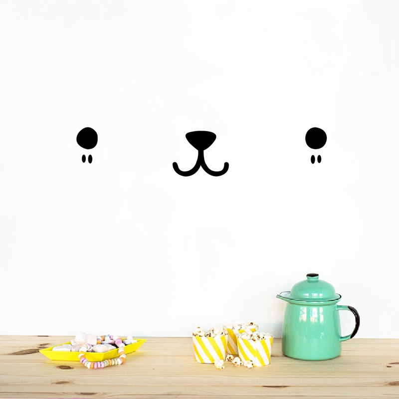 Cute Kawaii Face Wall Art Deca - Baby Nursery Furniture ulasan dan harga