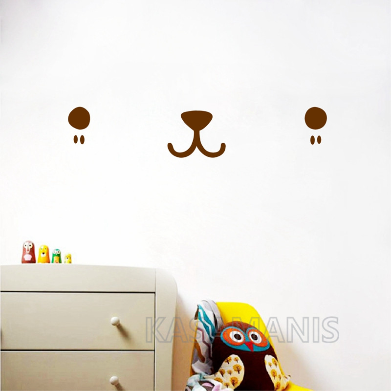 Cute Kawaii Face Wall Art Deca - Baby Nursery Furniture ulasan dan harga