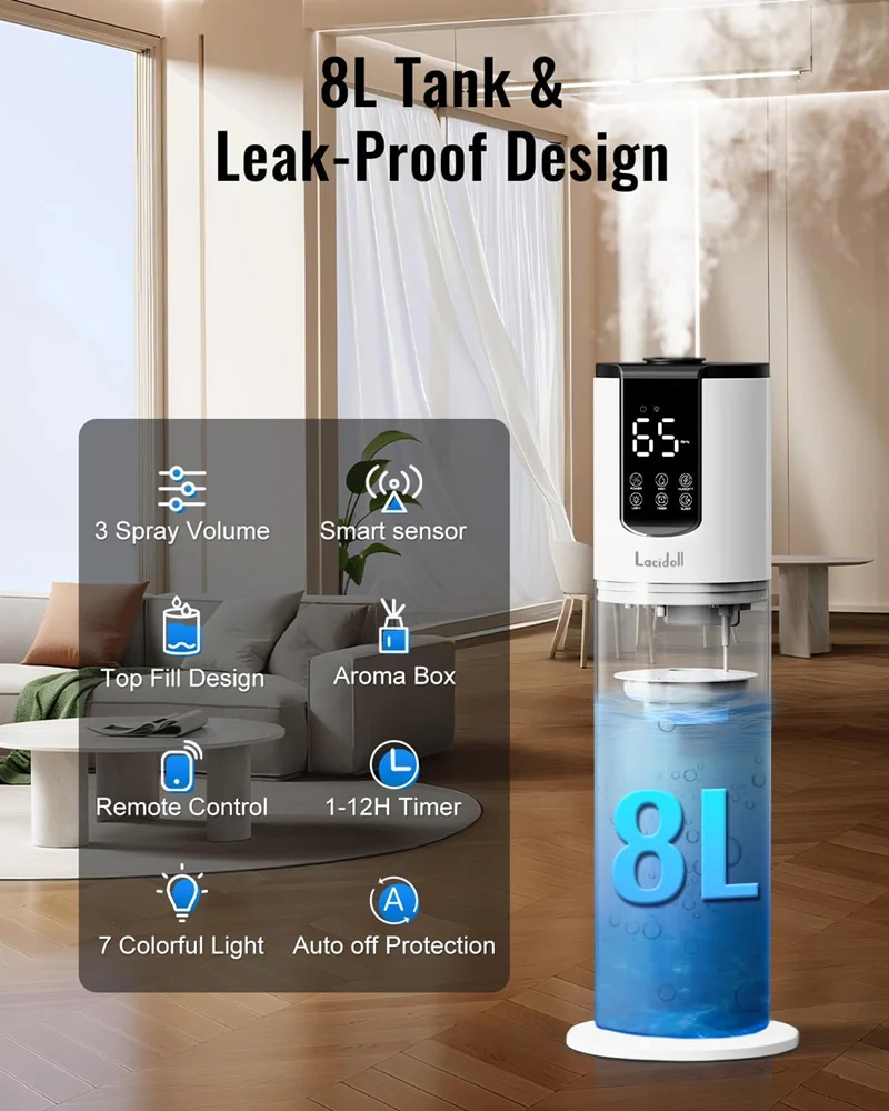 Ultra-Quiet Floor Ultrasonic H - Baby Nursery Humidifier ulasan dan harga