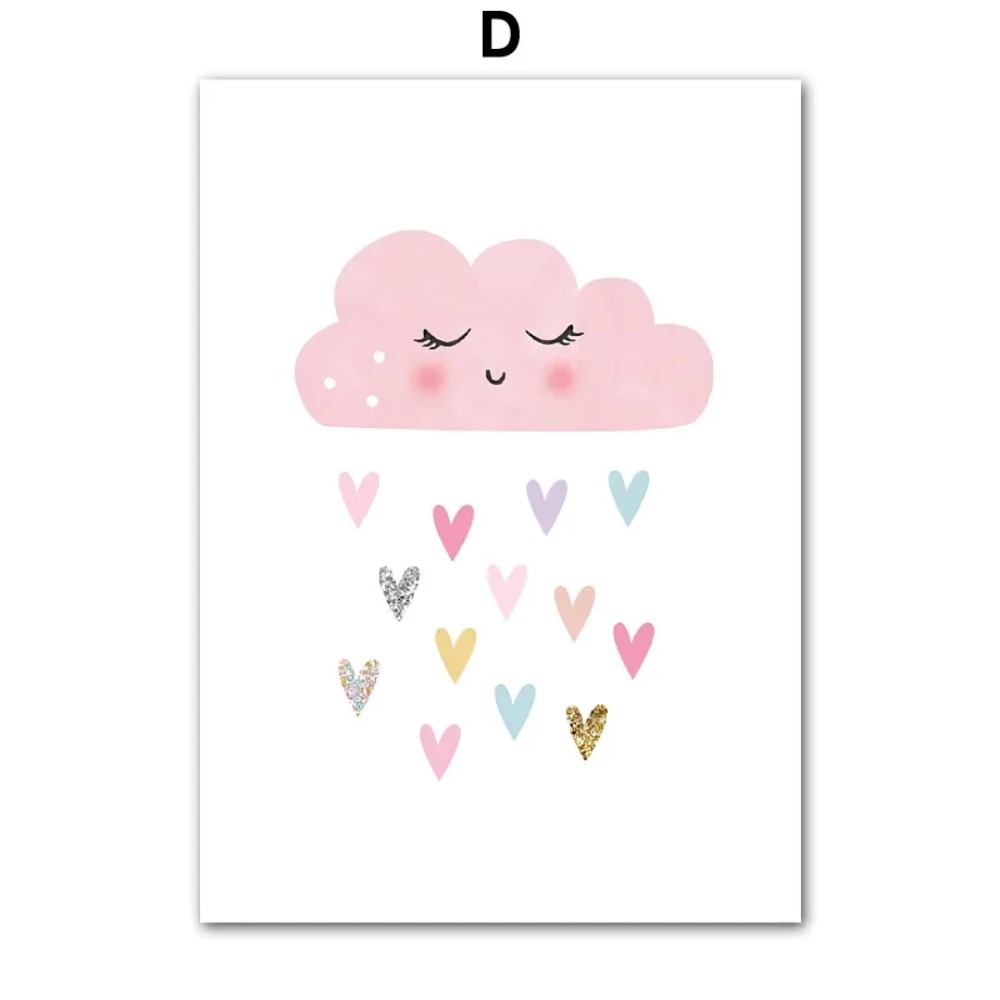 Pink Unicorn Rabbit Rainbow Cl - Baby Nursery Name Wall Art ulasan dan harga