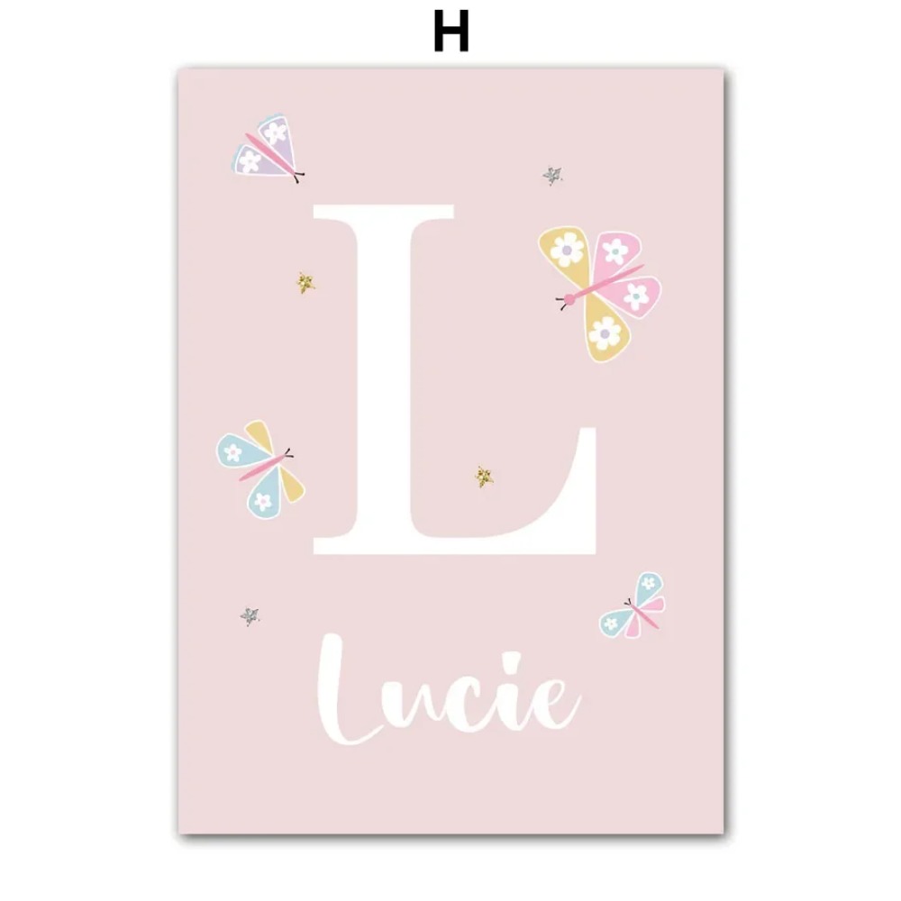 Pink Unicorn Rabbit Rainbow Cl - Baby Nursery Name Wall Art ulasan dan harga