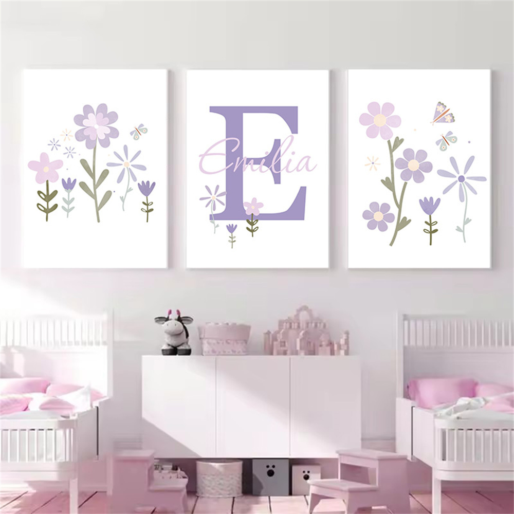 Baby Girl Name Custom Poster P - Baby Nursery Name Wall Art ulasan dan harga
