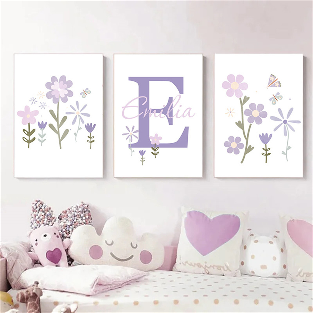 Baby Girl Name Custom Poster P - Baby Nursery Name Wall Art ulasan dan harga