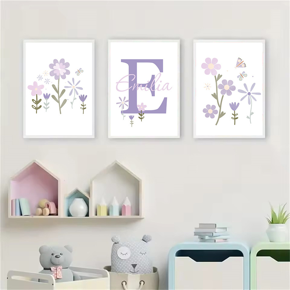 Baby Girl Name Custom Poster P - Baby Nursery Name Wall Art ulasan dan harga