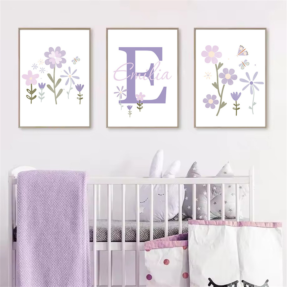 Baby Girl Name Custom Poster P - Baby Nursery Name Wall Art ulasan dan harga