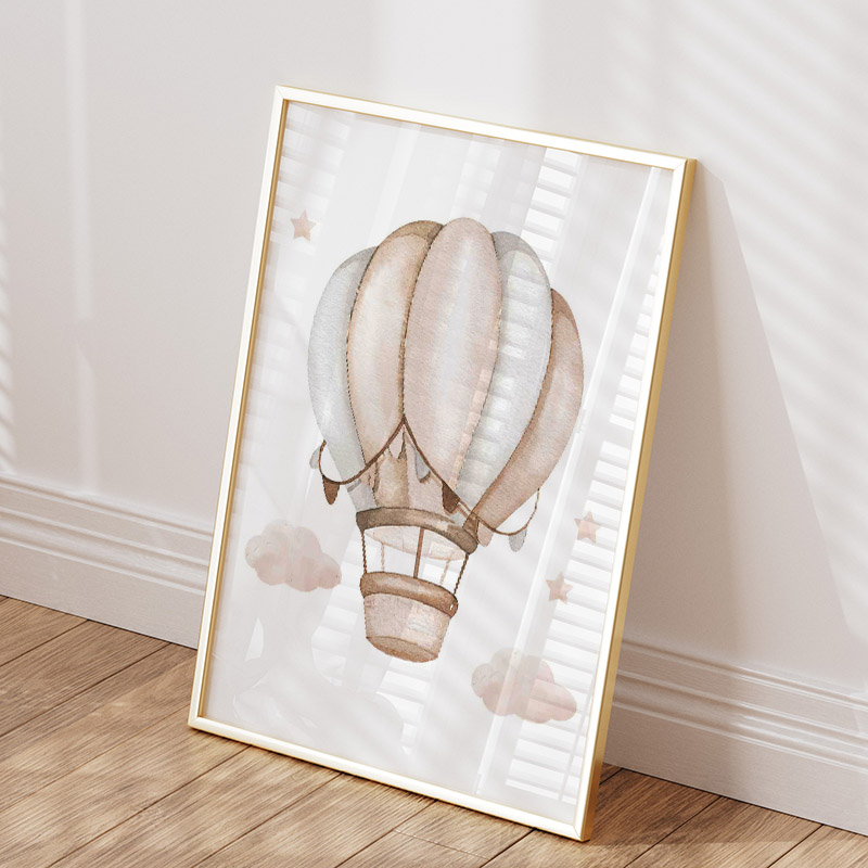 Cute Elephant Hot Balloon Moon - Baby Nursery Animal Prints ulasan dan harga