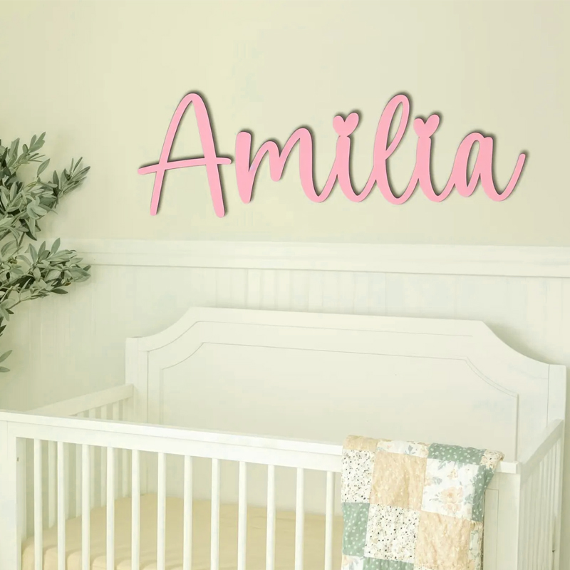 Personalised Wooden Name Sign  - Baby Nursery Name Wall Art ulasan dan harga