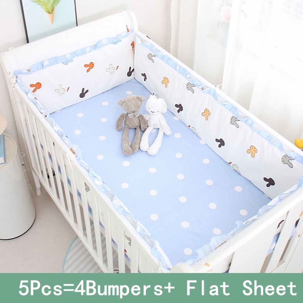 5Pcs Crib Bedding Set Girl Bab - Baby Nursery Animal Prints ulasan dan harga