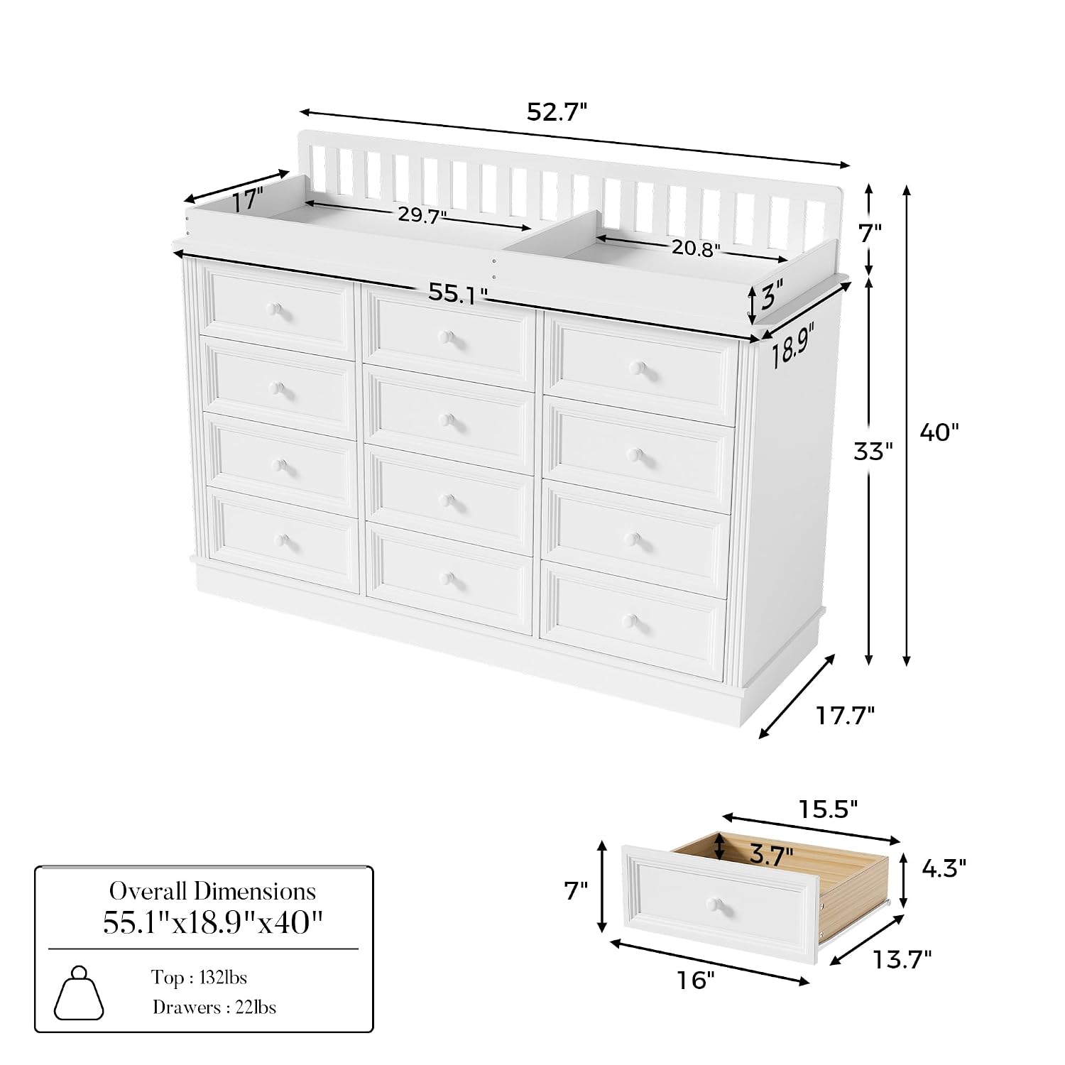 Baby Changing Table Dresser, 1 - Baby Nursery Dresser ulasan dan harga