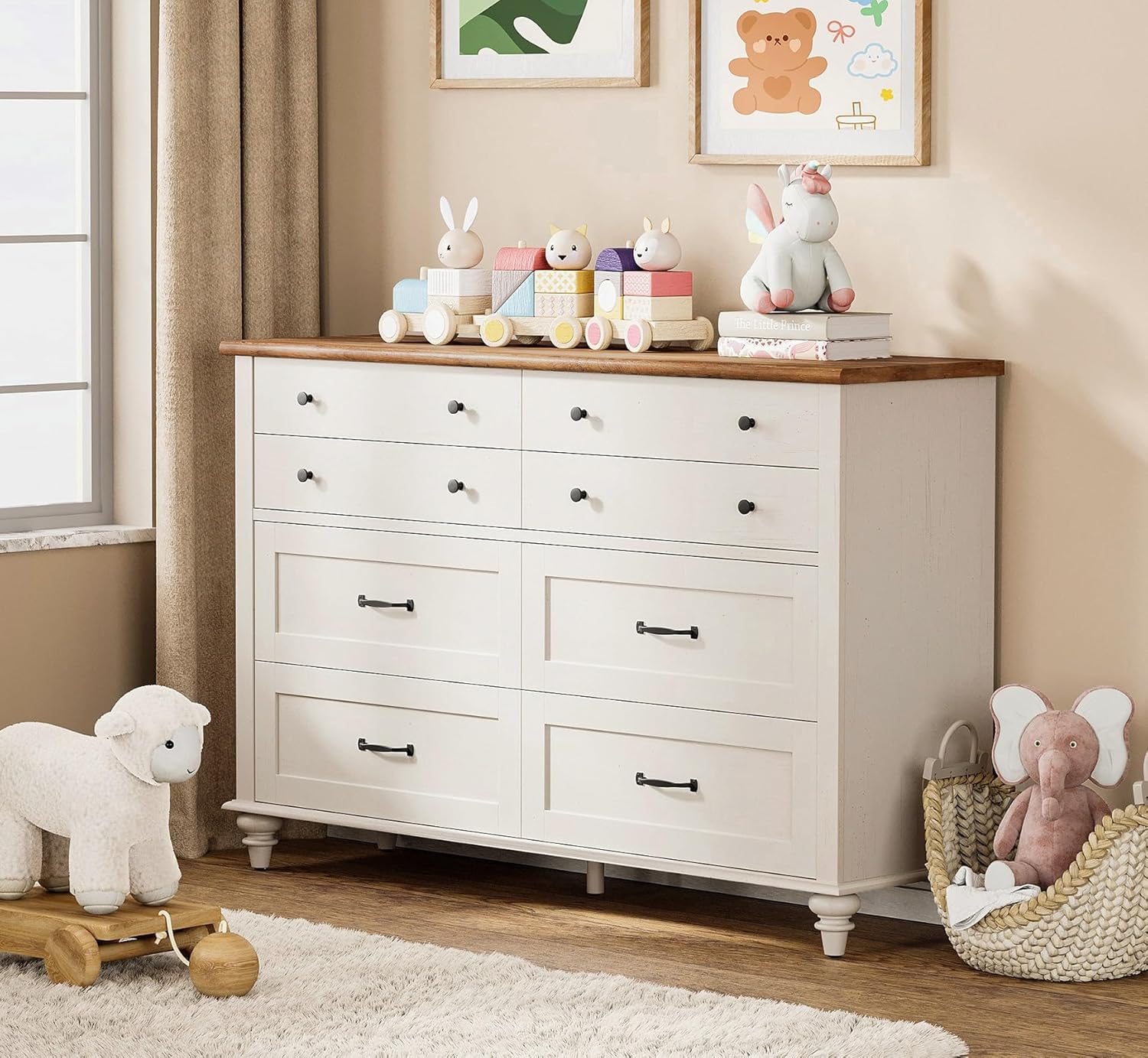 Modern  Kids Dresser with 7 Dr - Baby Nursery Dresser ulasan dan harga