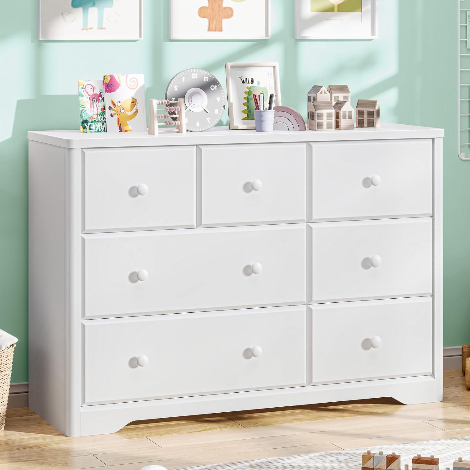 Dresser Cabinet 7 Drawers Kids - Baby Nursery Dresser ulasan dan harga