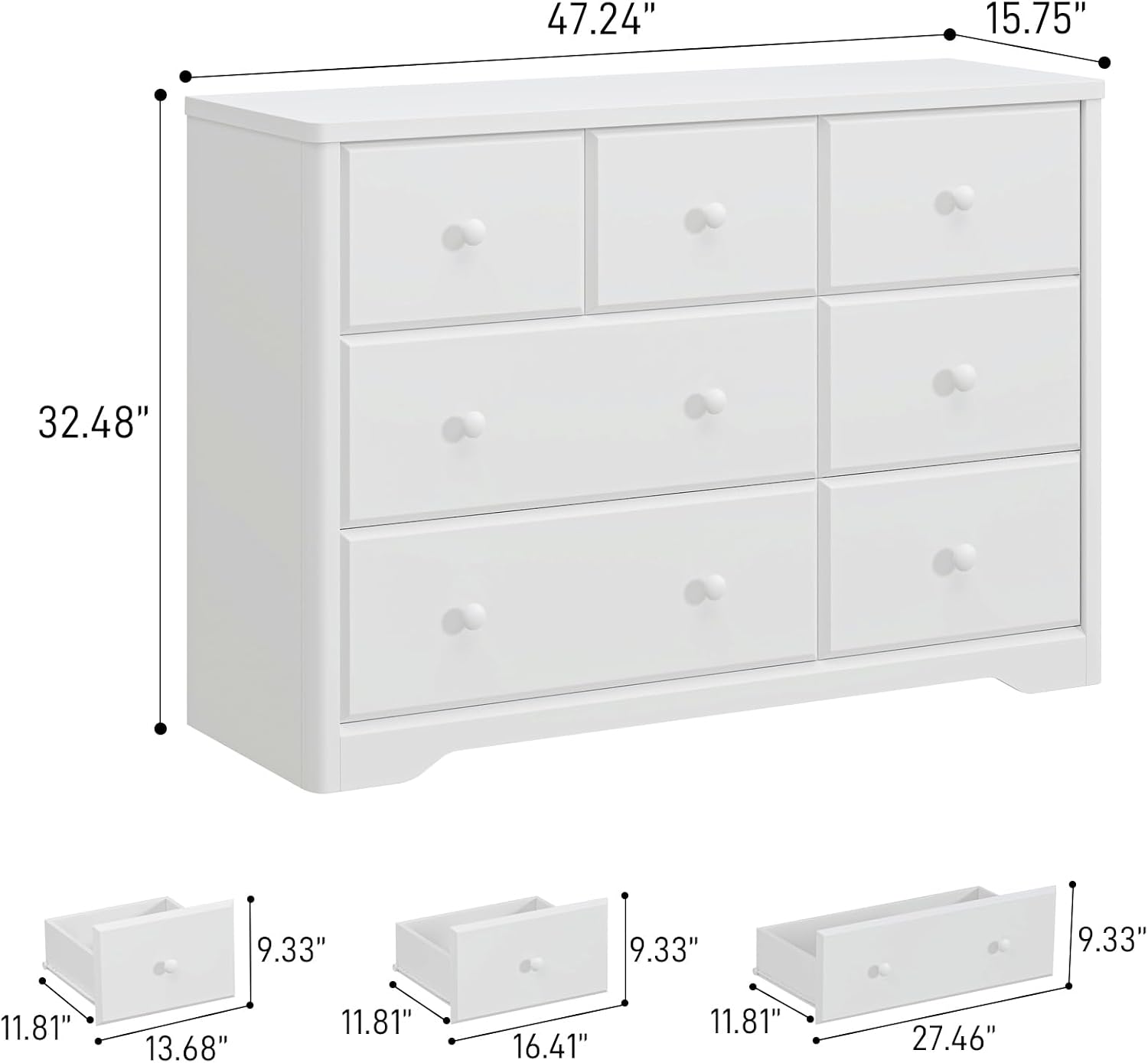 Dresser Cabinet 7 Drawers Kids - Baby Nursery Dresser ulasan dan harga