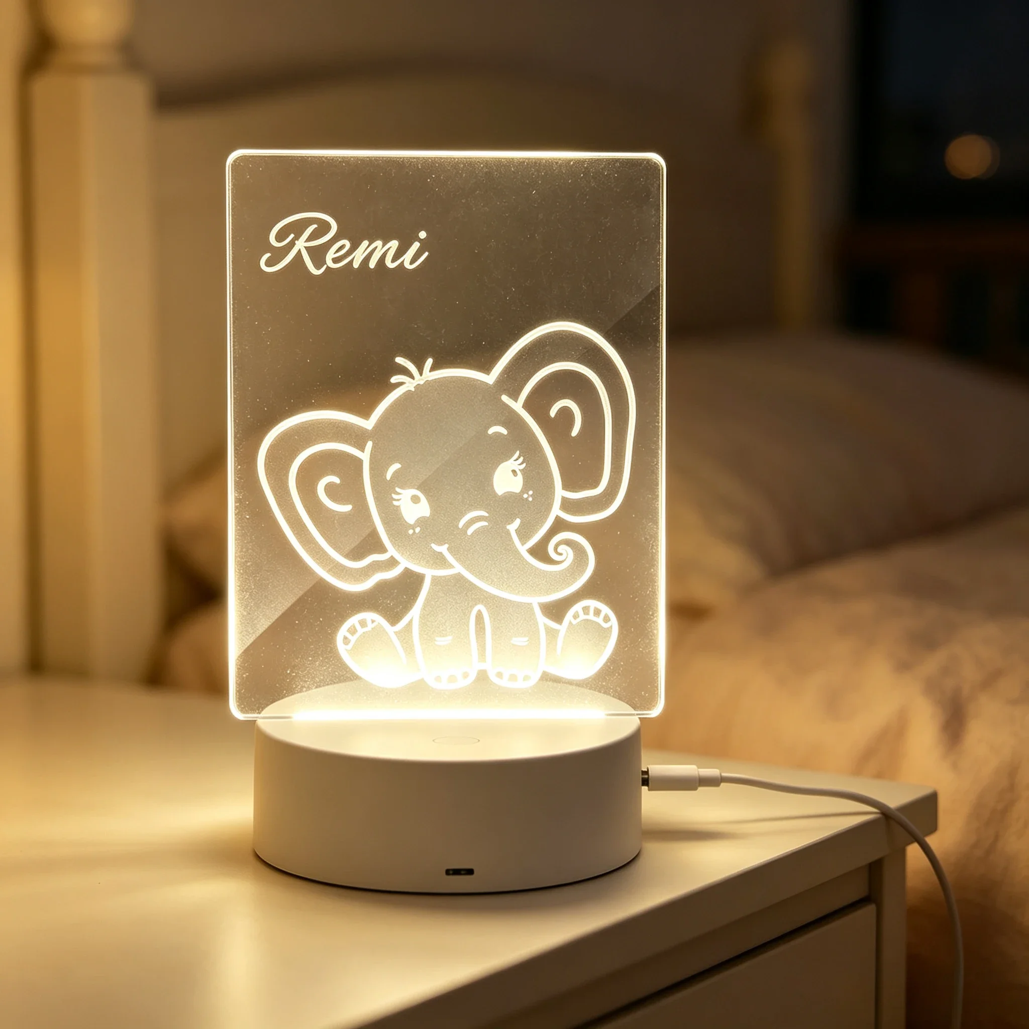 Custom Name Cute Baby Elephant - Baby Nursery Elephant ulasan dan harga