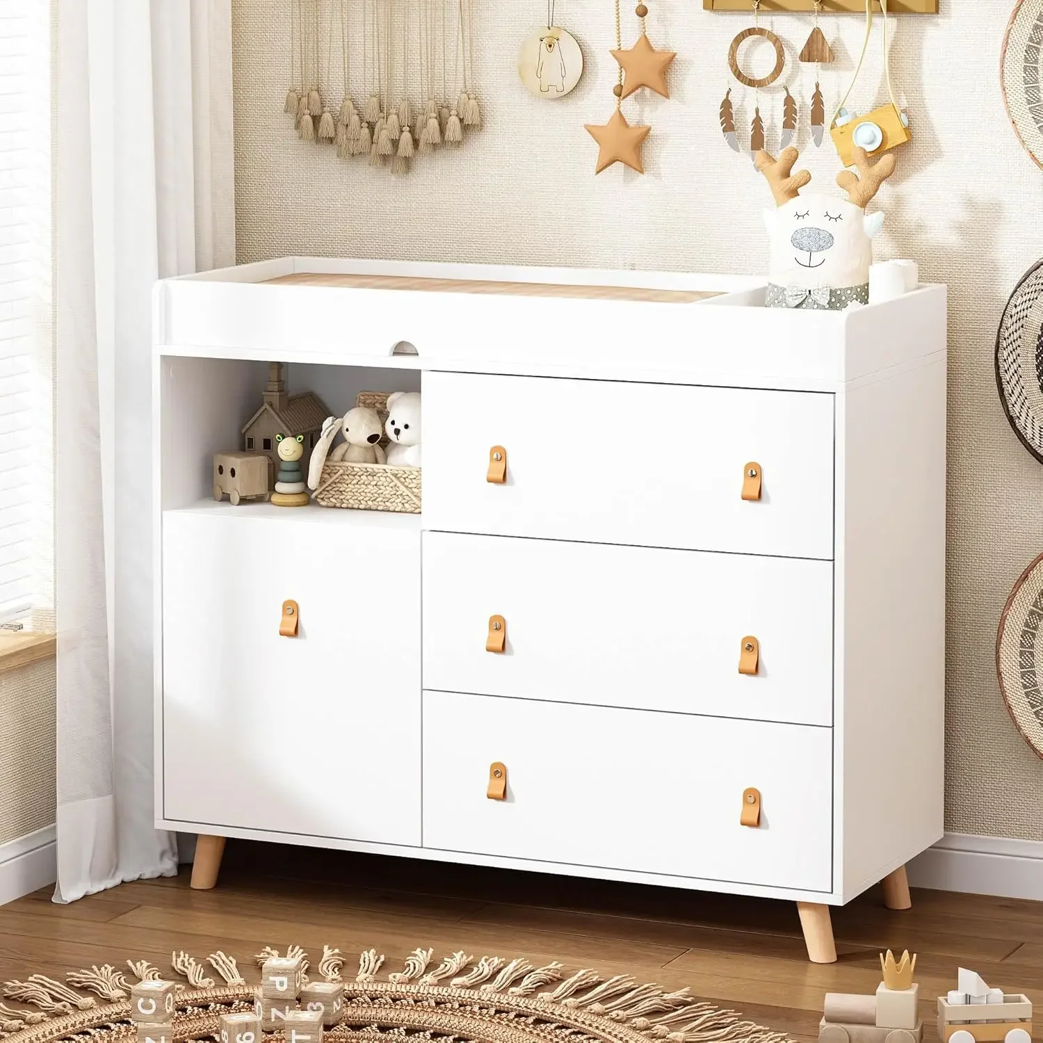 Baby Dresser Changing Table wi - Baby Nursery Dresser ulasan dan harga